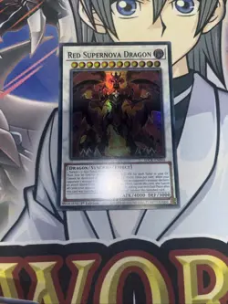 Red Supernova Dragon Yu-Gi-Oh! SDCK-EN044 1st Super Rare - Image 1