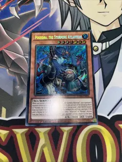 YuGiOh! Poseidra, The Storming Atlantean SUDA-EN016 Secret Rare 1st Ed - Image 1