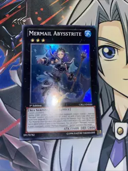 Yu-Gi-Oh Mermail Abysstrite 1st Edition Super Rare CBLZ-EN050 - Image 1