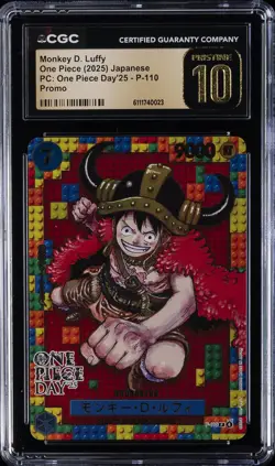2025 ONE PIECE JPN PC: ONE PIECE DAY '25 PROMO MONKEY D. LUFFY CGC 10 PRISTINE - Image 1