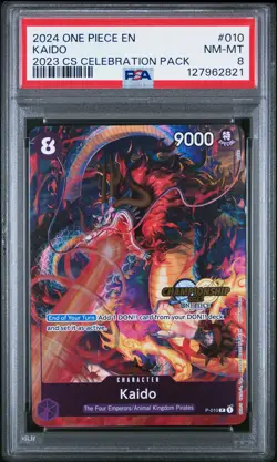 2024 ONE PIECE CHAMP 2023 CELEBRATION PACK #010 KAIDO PSA 8 - Image 1