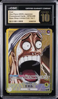2025 ONE PIECE JPN PROMO BASE SHOP LTD COLLECTION VOL.1 ENEL CGC 10 PRISTINE - Image 1