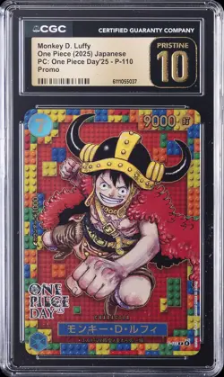 2025 ONE PIECE JPN PC: ONE PIECE DAY'25 PROMO MONKEY D. LUFFY CGC 10 PRISTINE - Image 1