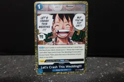 Let's Crash This Wedding!!! OP11-060 Rare Event Blue One Piece Foil NM - Image 1