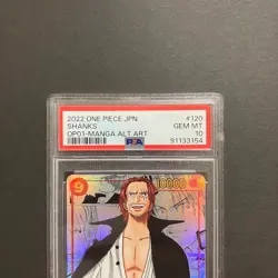 PSA 10 Shanks Manga Alt Art OP01-120 2022 One Piece JP JPN Graded - Image 3