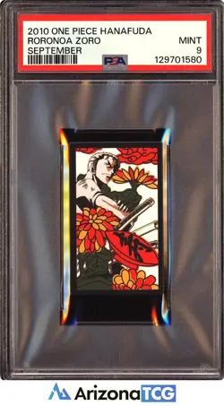 One Piece 2010 Roronoa Zoro September One Piece Hanafuda Japanese PSA 9 - Image 1