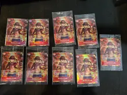 9x Monkey.D.Luffy Treasure Booster ST10-006 7x Sealed + 2x NM English One Piece - Image 1