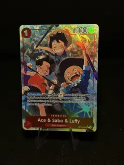 One Piece TCG Ace & Sabo & Luffy OP13-007 SR Alt Art NM - Image 1