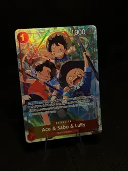 One Piece TCG Ace & Sabo & Luffy OP13-007 SR Alt Art NM - Image 2