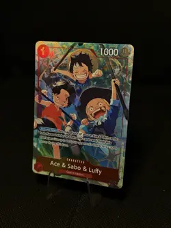 One Piece TCG Ace & Sabo & Luffy OP13-007 SR Alt Art NM - Image 3