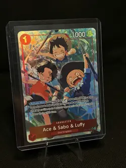 One Piece TCG Ace & Sabo & Luffy OP13-007 SR Alt Art NM - Image 5