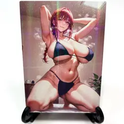 Chainsaw Man Makima Sexy Bikini Anime Waifu Girl Lewd Goddess Story ACG Art Card - Image 2