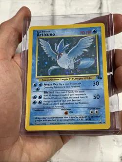 Pokemon Articuno 2/62 Fossil Unlimited Holo Rare Vintage Pokemon Card WOTC MP - Image 2