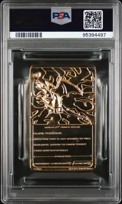 1999 BURGER KING POKEMON GOLD CARDS CHARIZARD PSA 8 - Image 2