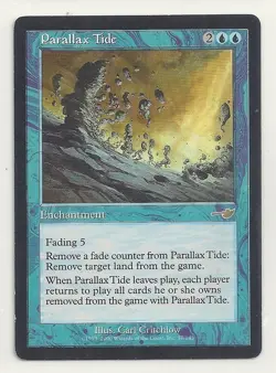 MTG NEMSIS: 1x LP Parallax Tide Magic the Gathering Card Remove Land Fading 5 - Image 1
