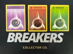 1999 Vintage Pokemon 1st Edition Base Set Shadowless Energy Cards Lot x3 - Image 1