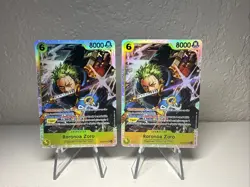 (2) One Piece Roronoa Zoro ST29-014 SR Card Egghead Starter Deck English - Image 1