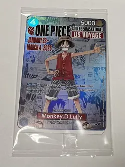 Bandai Namco One Piece CCG Monkey.D.Luffy US Voyage Promo Character Card - Image 1