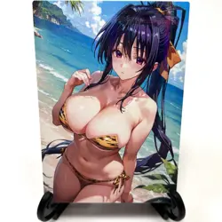High School DxD Akeno Himejima Sexy Bikini Anime Waifu Girl Goddess Story Card - Image 2