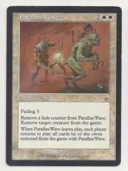 MTG NEMSIS: 1x LP Parallax Wave Magic the Gathering Card Remove Creature Fading - Image 1