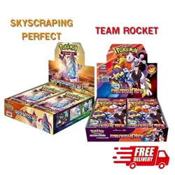 ROCKET TEAM x1/SKYSCRAPING PERFECT x1/ Pack Booster Pokemon Sealed Card Box Thai - Image 1