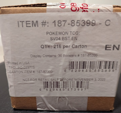 6x SV Paradox Rift SEALED Booster Boxes sv04 (CASE of AUTHENTIC Pokemon Cards) - Image 1