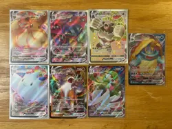 Pokemon TCG Lot of 7 V/Vmax Cards Near Mint/ Better Condition! - Image 1