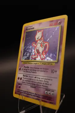 Pokemon TCG Mewtwo Base Set Holo Rare Card 10/102 1999 Unlimited [LP] - Image 2