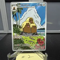 Pokemon TCG Alolan Dugtrio Card 208/191 Surging Sparks Illustration Rare - Image 1