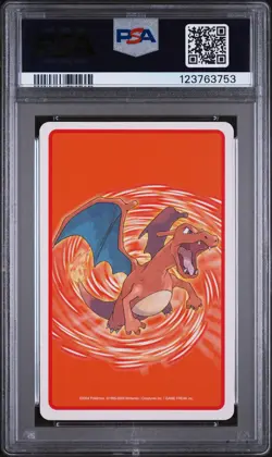 2004 POKEMON FIRERED VERSION PLAYING CARDS ACE OF HEARTS CHARMANDER PSA 6 - Image 2