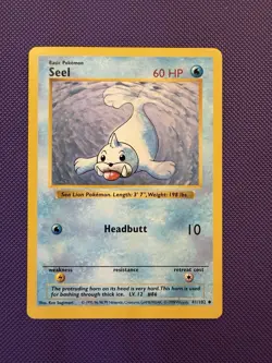 Pokemon TCG Seel Base Set 41/102 Regular Shadowless Uncommon Card - Image 1