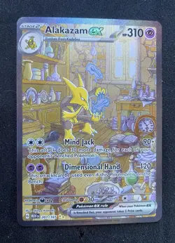 Pokemon TCG Alakazam EX 151 Holo Card Scarlet & Violet 201/165 - Image 1