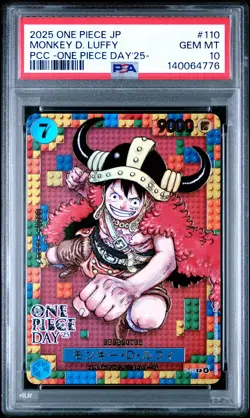 2025 ONE PIECE JPN PREMIUM CARD COLL ONE PIECE DAY 25 MONKEY D. LUFFY PSA 10 - Image 1