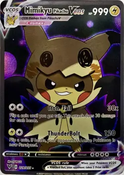 Mimikyu Pikachu V Cosplay Pokemon TCG YWGS Custom Fan Art Holo Card - Image 1