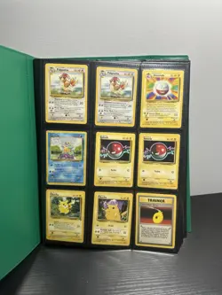 Vintage Pokemon Card Lot- Base Set/Jungle/Fossil Trainers + Uncommon/Rare Binder - Image 1