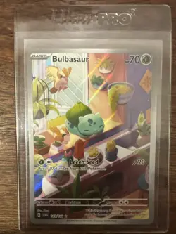 Pokemon TCG Bulbasaur Stellar Crown Illustration Card 143/142 - Image 1