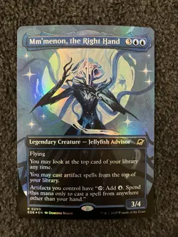 Magic MTG - Mm'menon, the Right Hand (Borderless) Foil - Edge of Eternities - Image 1