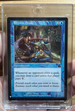 MTG Rhystic Study The List Reprints Regular Near Mint NM never played near mint - Image 1