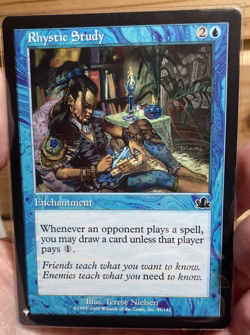 MTG Rhystic Study The List Reprints Regular Near Mint NM never played near mint - Image 2
