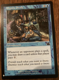 MTG Rhystic Study The List Reprints Regular Near Mint NM never played near mint - Image 3