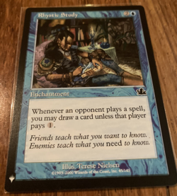 MTG Rhystic Study The List Reprints Regular Near Mint NM never played near mint - Image 4