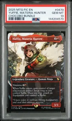 PSA 10 2025 MTG FINAL FANTASY YUFFIE, MATERIA HUNTER CHOCOBO TRACK FOIL - Image 1