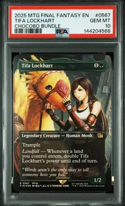 PSA 10 2025 MTG FINAL FANTASY TIFA LOCKHART CHOCOBO TRACK FOIL - Image 1