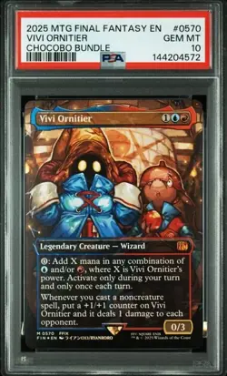PSA 10 2025 MTG FINAL FANTASY 0570 VIVI ORNITIER CHOCOBO TRACK FOIL - Image 1