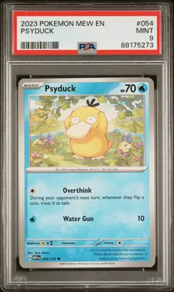 PSA 9 MINT 2023 POKEMON MEW EN-151 #054 PSYDUCK - Image 1