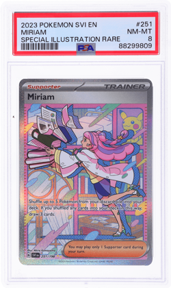 2023 Pokemon Scarlet and Violet Miriam Special Illustration Rare #251 PSA 8 - Image 1