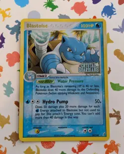 Pokemon TCG Blastoise 14/100 Reverse Holo ex Crystal Guardians English 2006 - Image 1