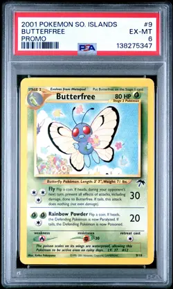 2001 POKEMON SOUTHERN ISLANDS PROMO #9 BUTTERFREE PSA 6 - Image 1