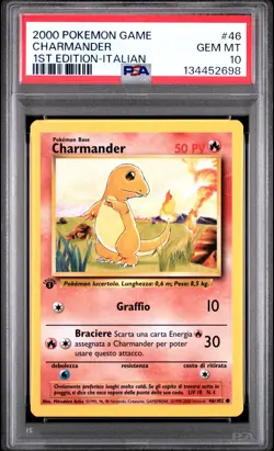2000 POKEMON GAME 1ST EDITION -ITALIAN #46 CHARMANDER PSA 10 - Image 1
