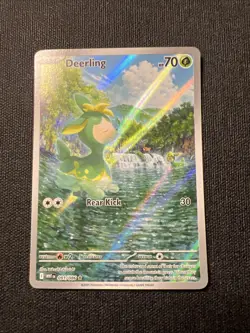 Pokemon TCG Deerling Holo Illustration Rare 091/086 White Flare English - Image 1